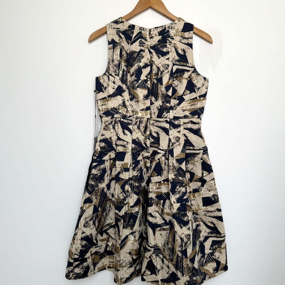 VINCE CAMUTO Jacquard Abstract Print Fit and Flare Mini Dress, NWT - Picture 7 of 14